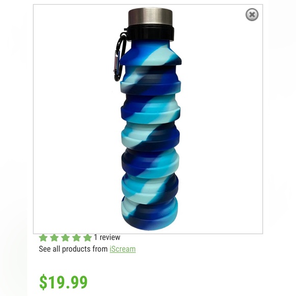 iScream Collapsible Water Bottle - Picture 1 of 10
